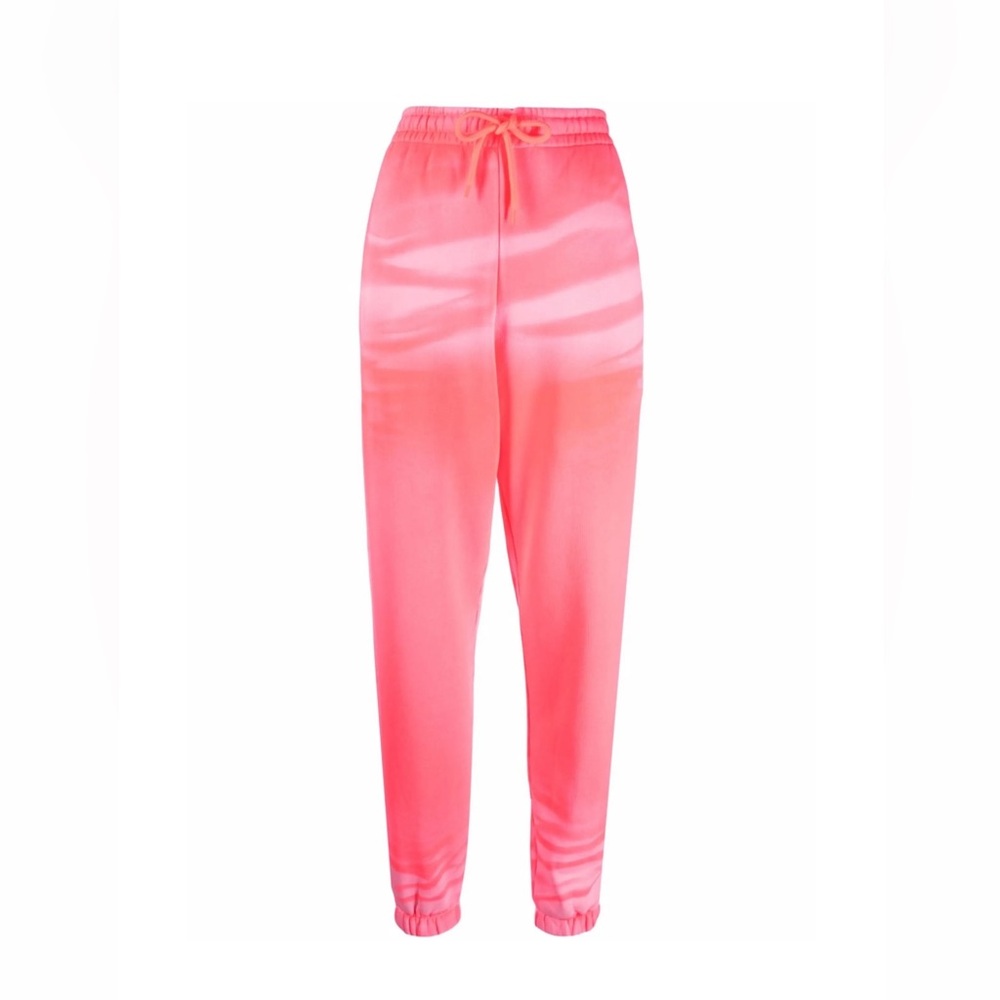 Deal!! NWT ALEXANDER WANG Bright Pink Garment Dye Lounge Track Joggers Bold